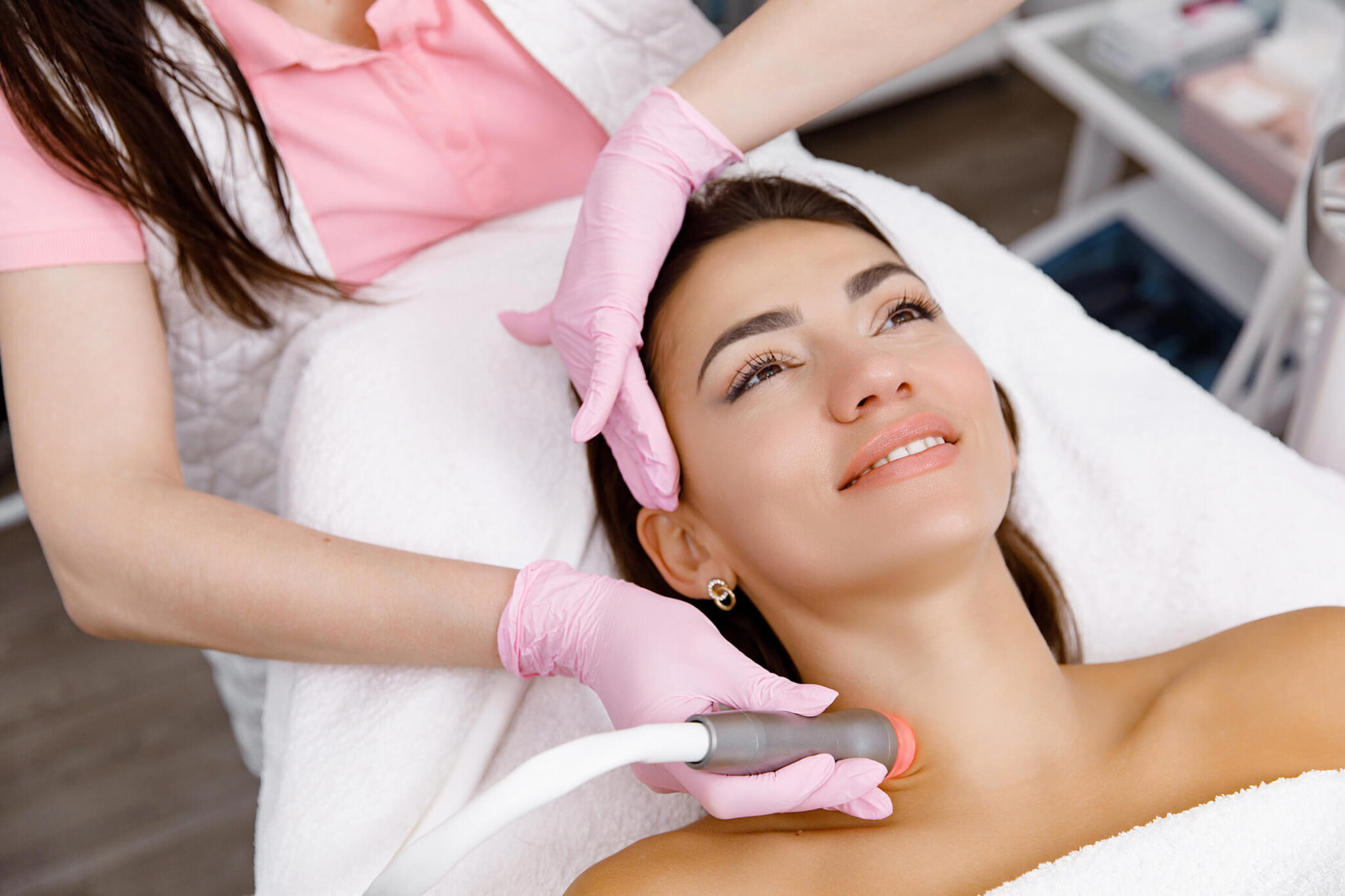 Patient and provider talking during a consultation at Olive Irvine Medical Aesthetic Center