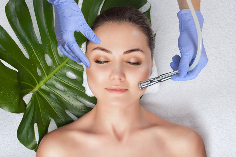 Close-up of a hydrating facial treatment being performed on a patient in Irvine